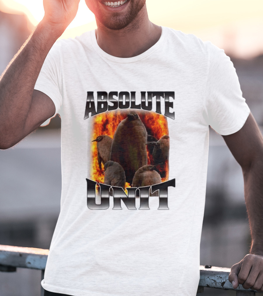 Absolute Unit Penguin Fire Bootleg Rap T-Shirt