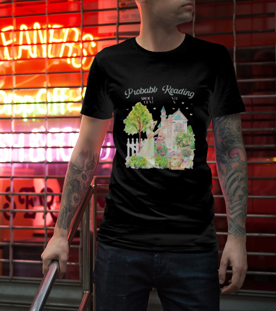 Opal And June Probably Reading About Dukes Victorian Garden Scene T-Shirt