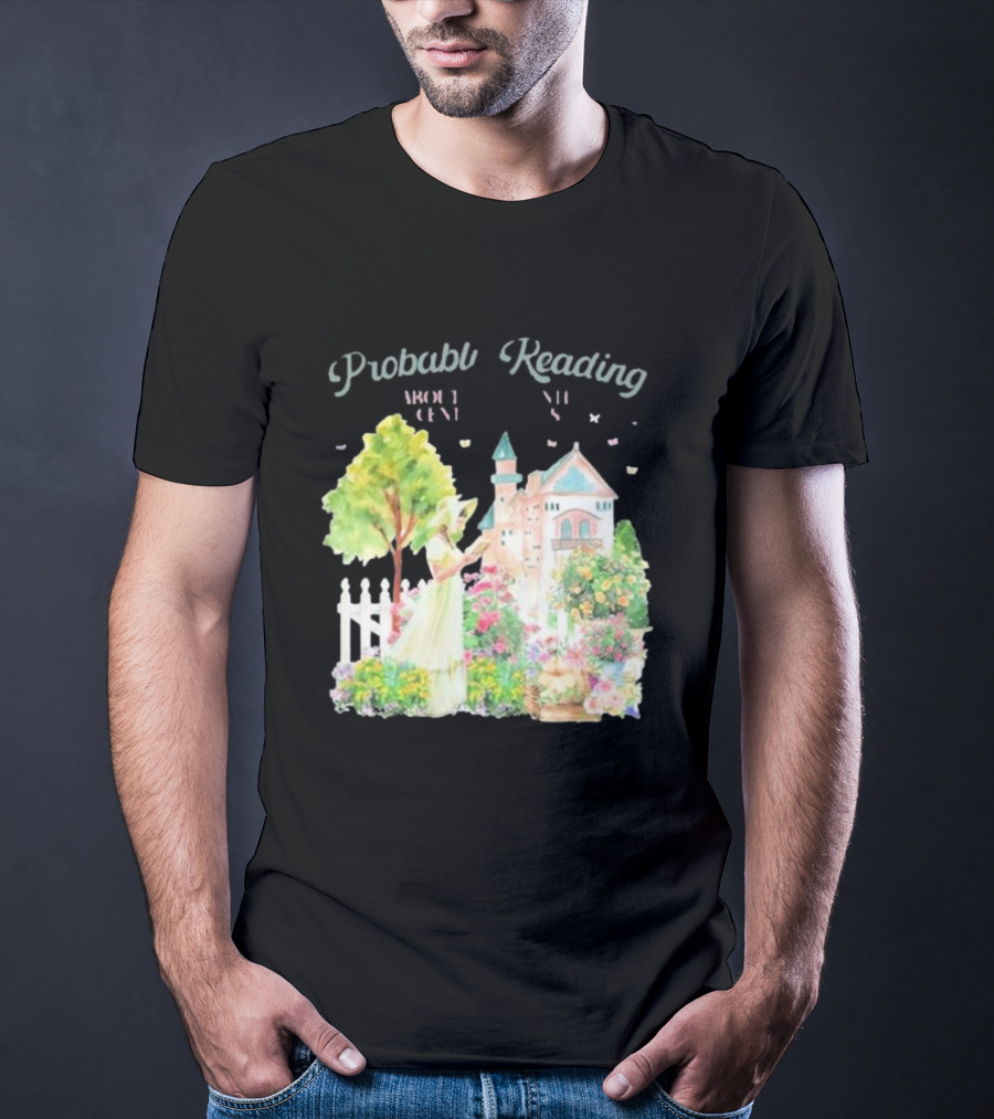 Opal And June Probably Reading About Dukes Victorian Garden Scene T-Shirt