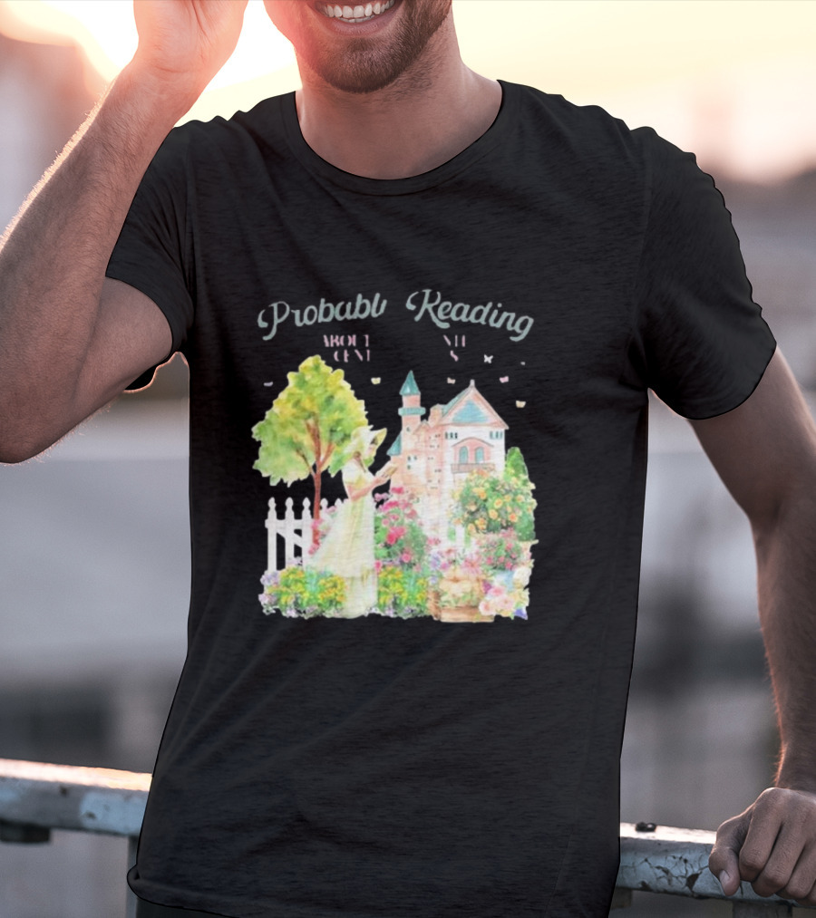 Opal And June Probably Reading About Dukes Victorian Garden Scene T-Shirt