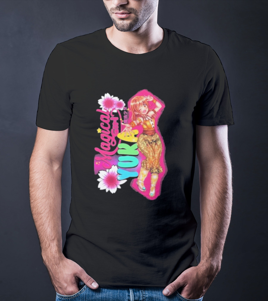 Magical Girl Yuka Sakazaki Vibrant Floral T-Shirt