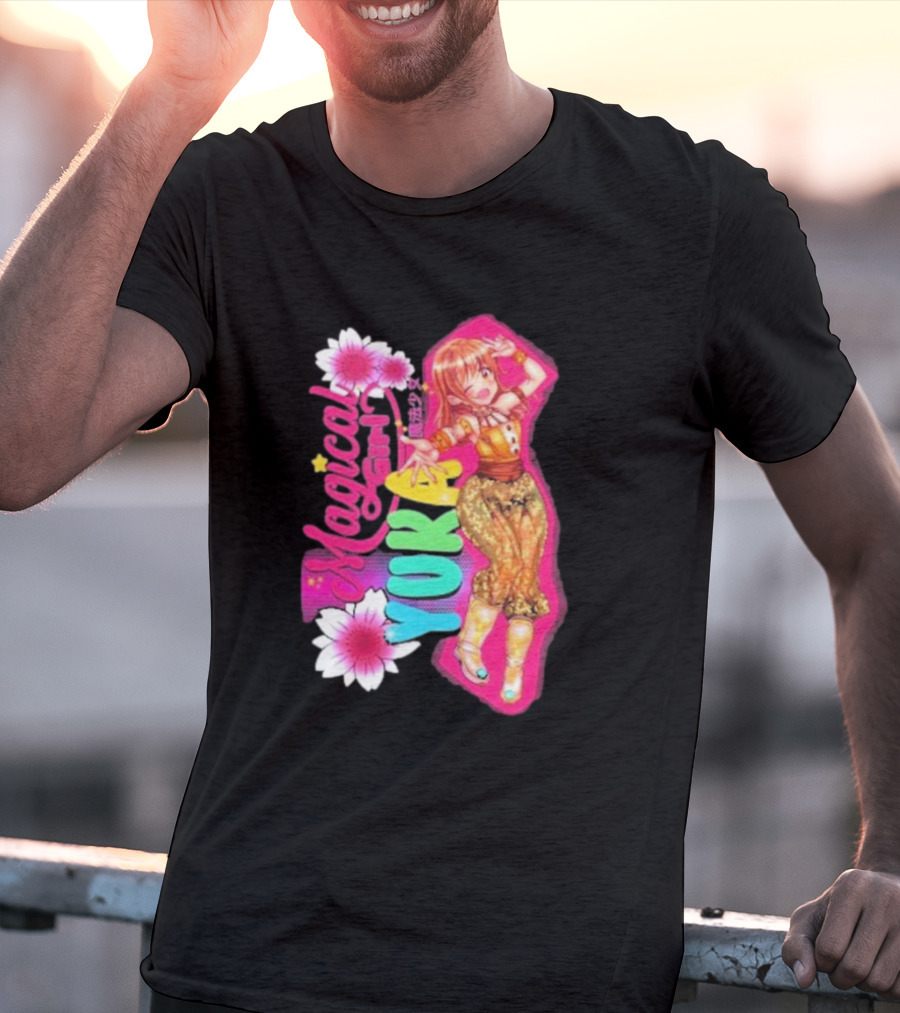 Magical Girl Yuka Sakazaki Vibrant Floral T-Shirt