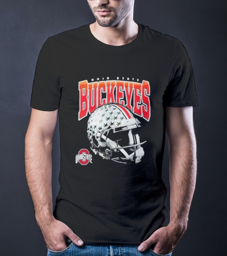 Ohio State Buckeyes Helmet Realistic Sports T-Shirt