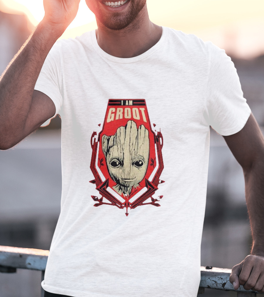 I Am Groot Shield Guardians Of The Galaxy Bravado T-Shirt