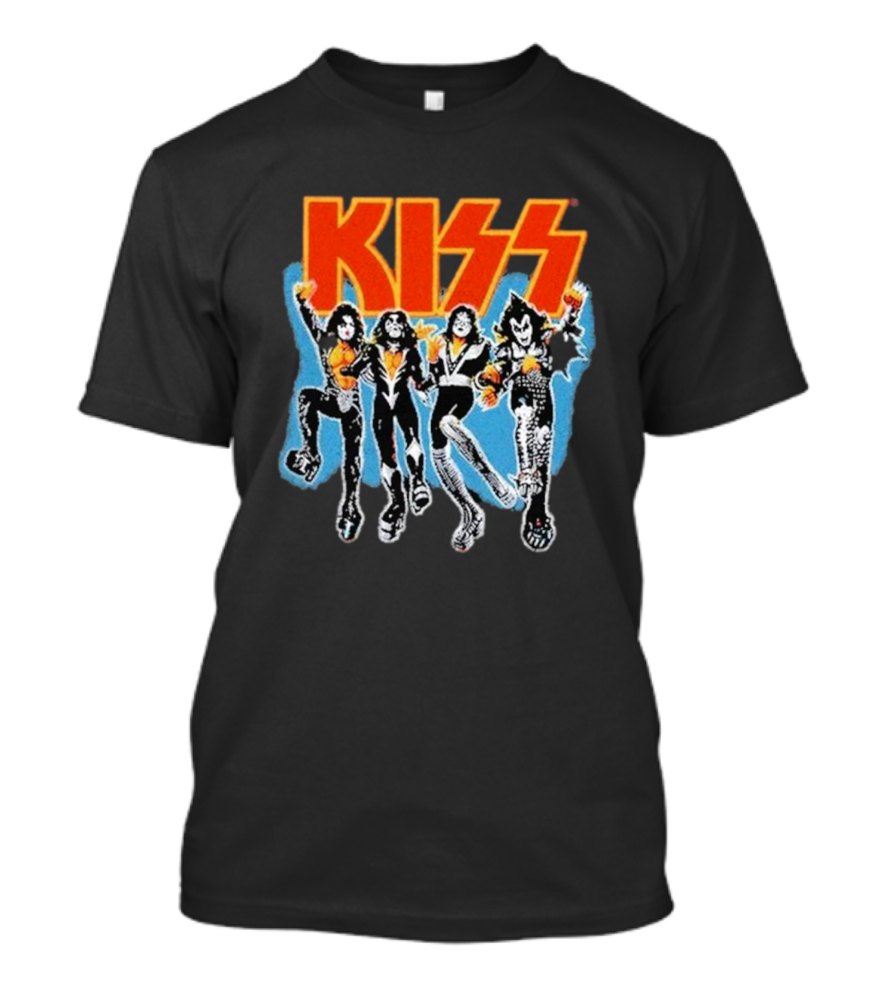 Kiss Destroyer Track List Black Band Members T-Shirt