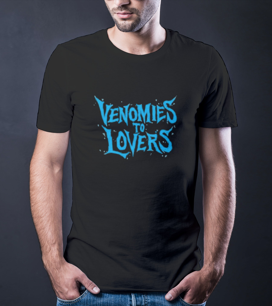 Venomies To Lovers Super Yaki Text Blue T-Shirt
