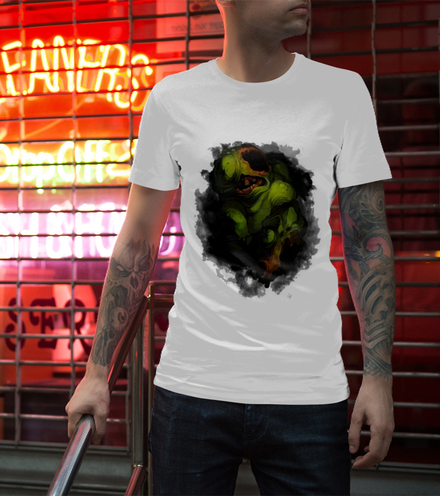 Binding Of Isaac Four Souls Pestilence Creepy Green Monster Card T-Shirt
