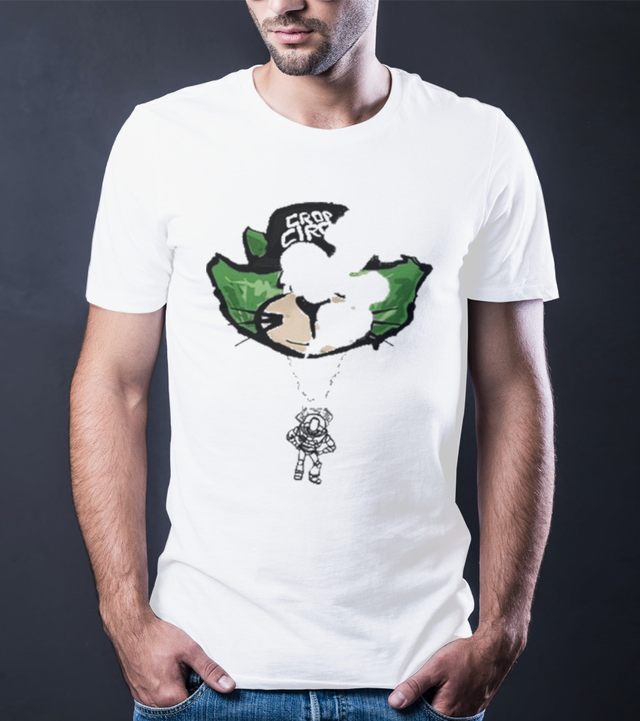 Crop City Astronaut Cat Parachute Puff Print T-Shirt