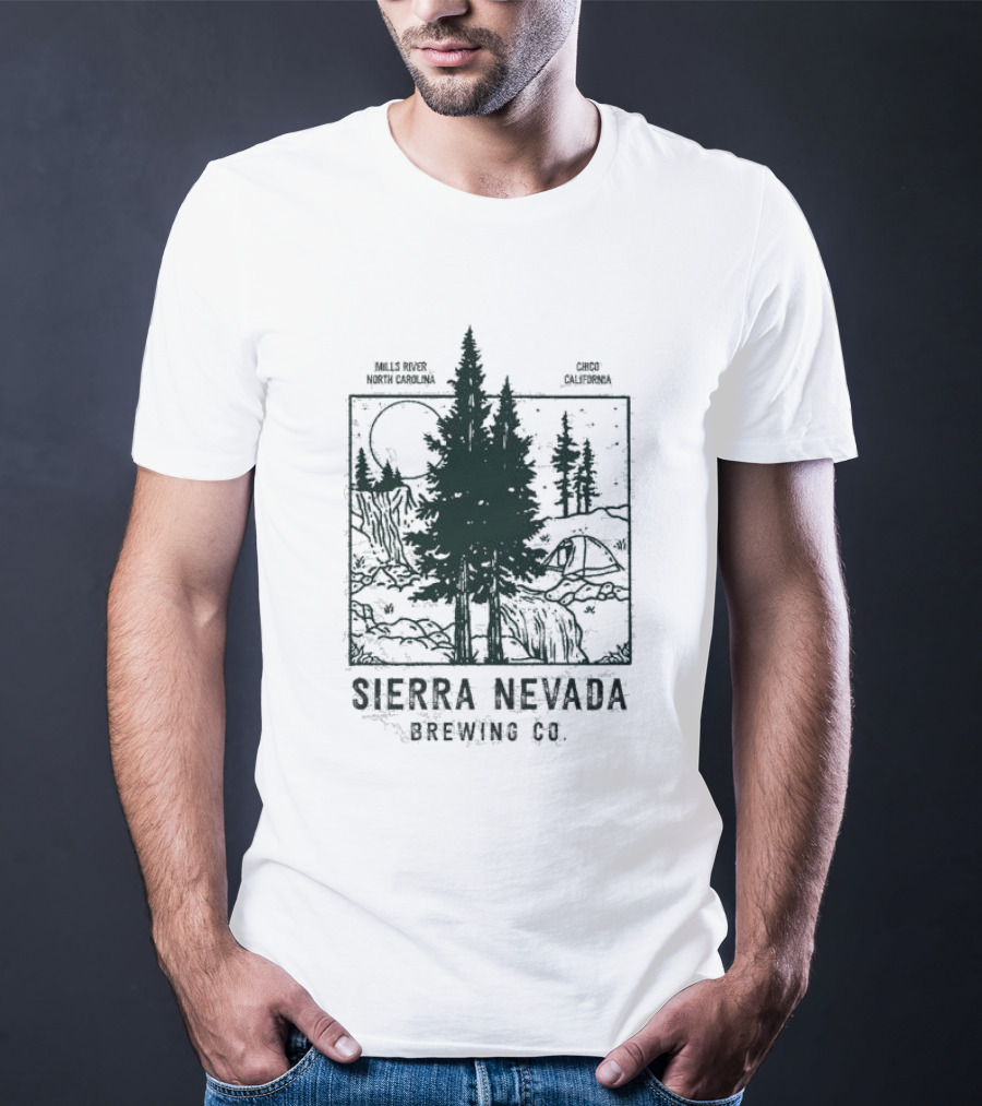 Mills River North Carolina Chico California Sierra Nevada Brewing Co Nature Scene T-Shirt