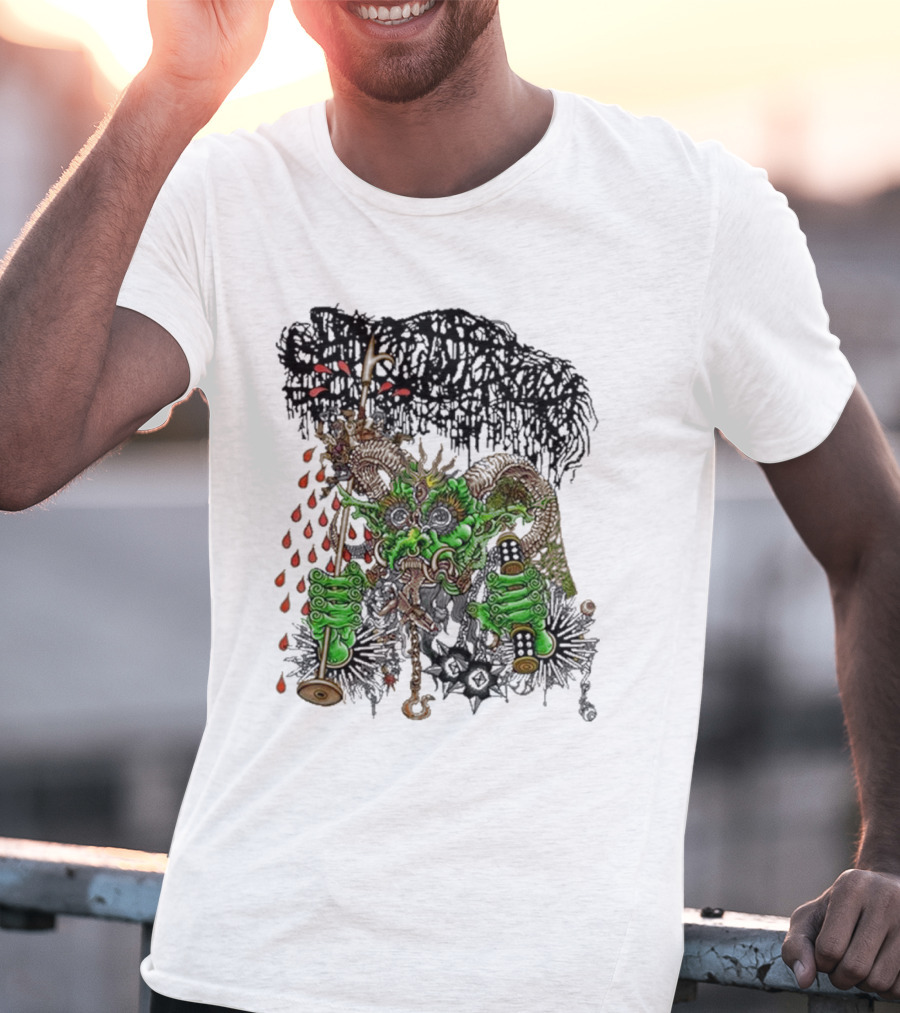 Sanguisugabogg Medievil Monster With Blood And Chains Elements T-Shirt