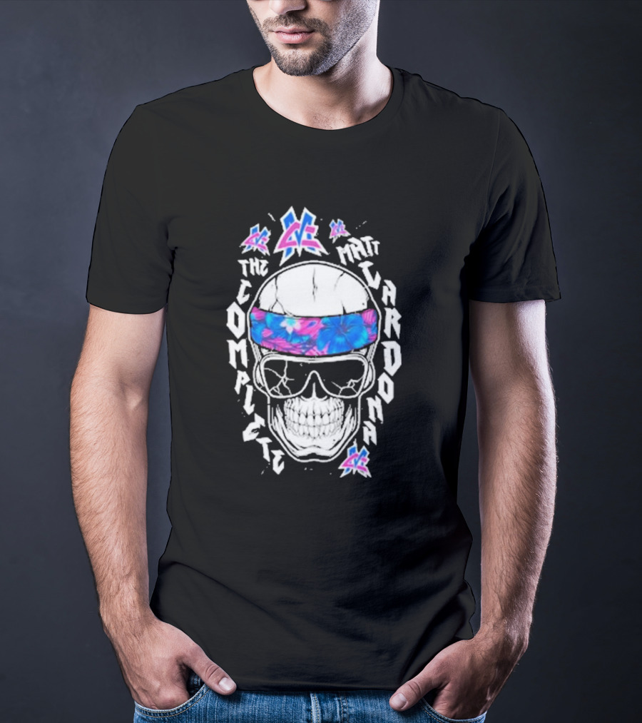 Matt Cardona The Complete Hawaii Skull And Sunglasses Floral Headband T-Shirt
