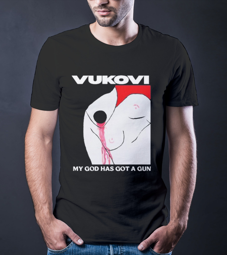 Vukovi My God Has Got A Gun Bold Graphic Concept T-Shirt