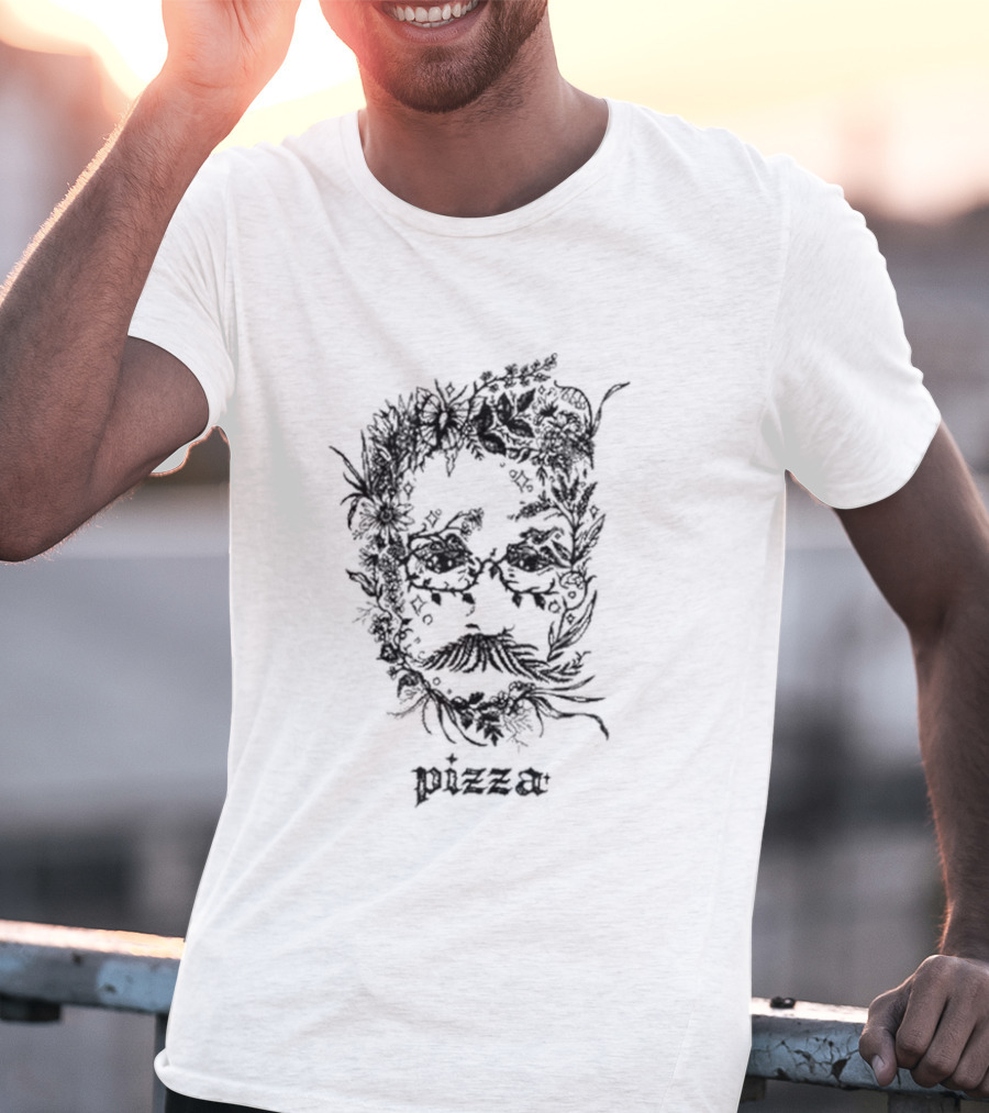 Izzamas Nature John Pizza Botanical Face T-Shirt