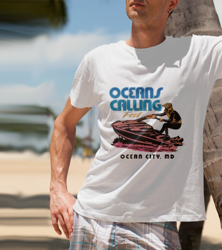 Oceans Calling Fest Ocean City MD Jetski T-Shirt