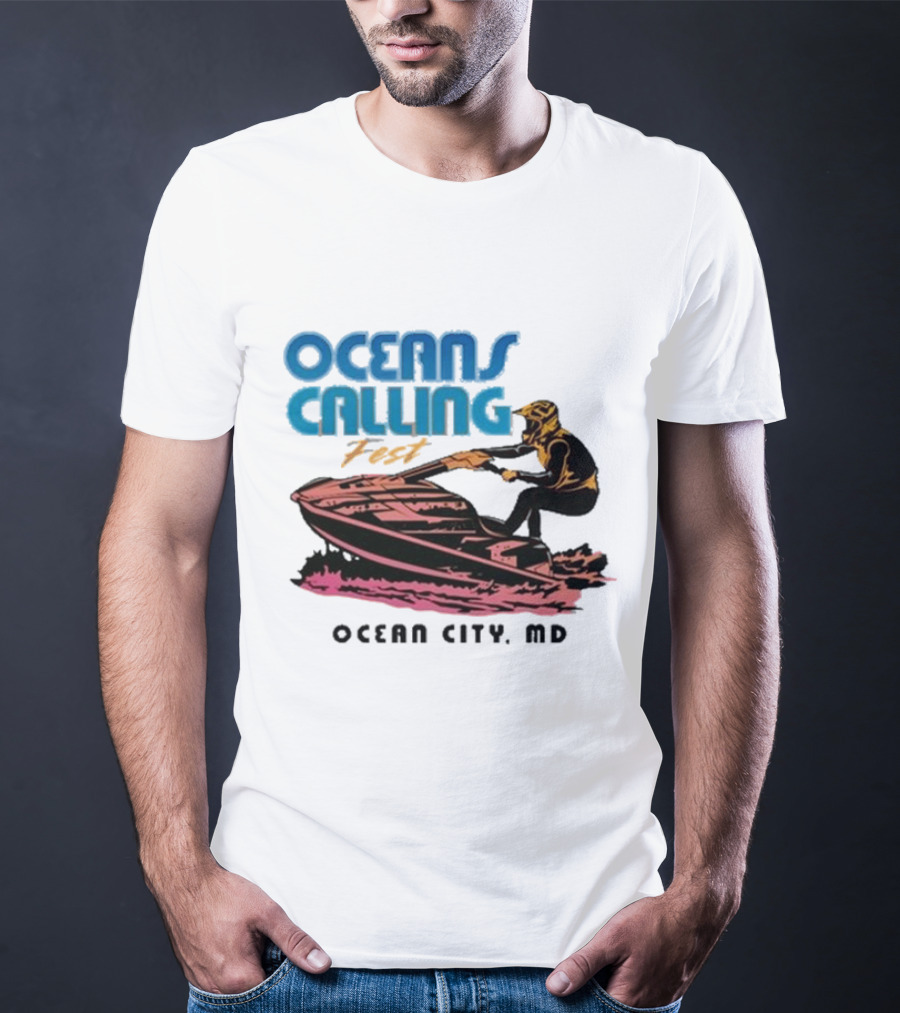 Oceans Calling Fest Ocean City MD Jetski T-Shirt