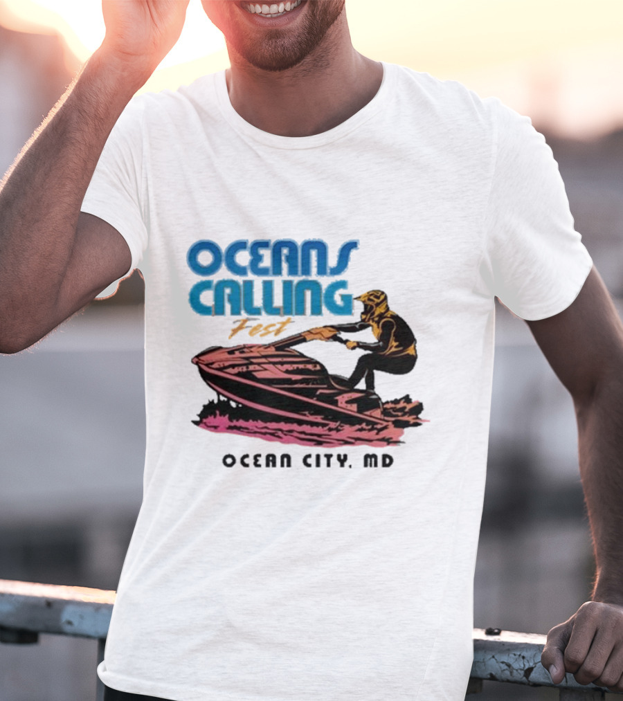 Oceans Calling Fest Ocean City MD Jetski T-Shirt