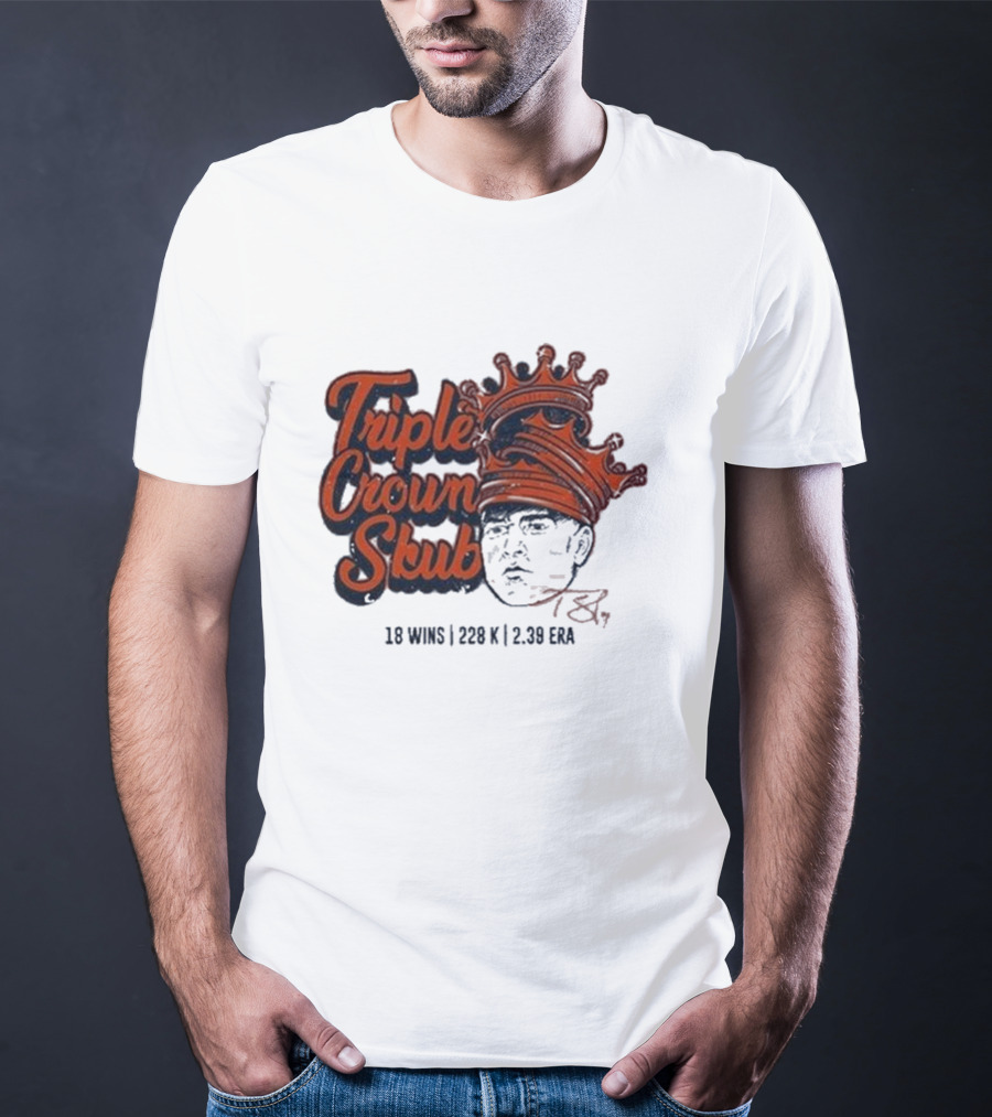 Tarik Skubal Triple Crown 18 Wins 228K 2.39 ERA Detroit Tigers T-Shirt