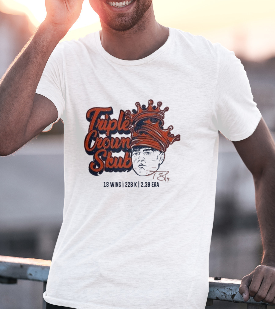 Tarik Skubal Triple Crown 18 Wins 228K 2.39 ERA Detroit Tigers T-Shirt