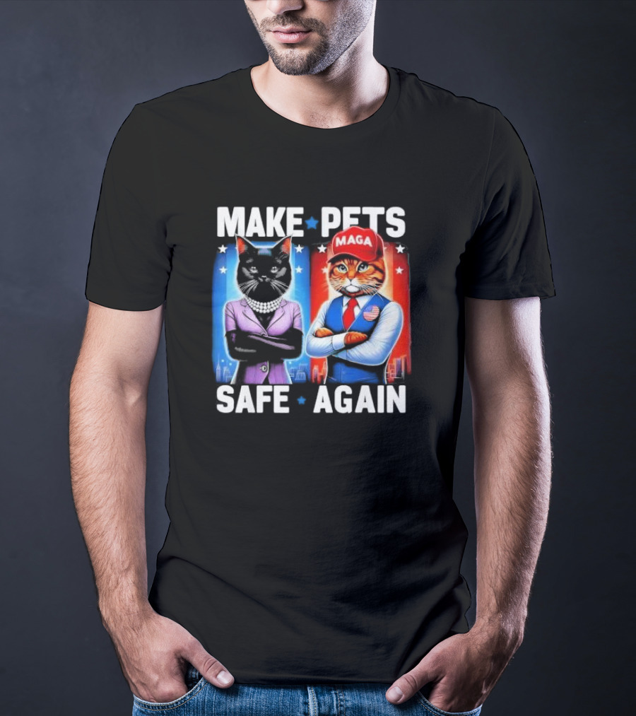 Make Pets Safe Again MAGA Cat And Dog Debate T-Shirt