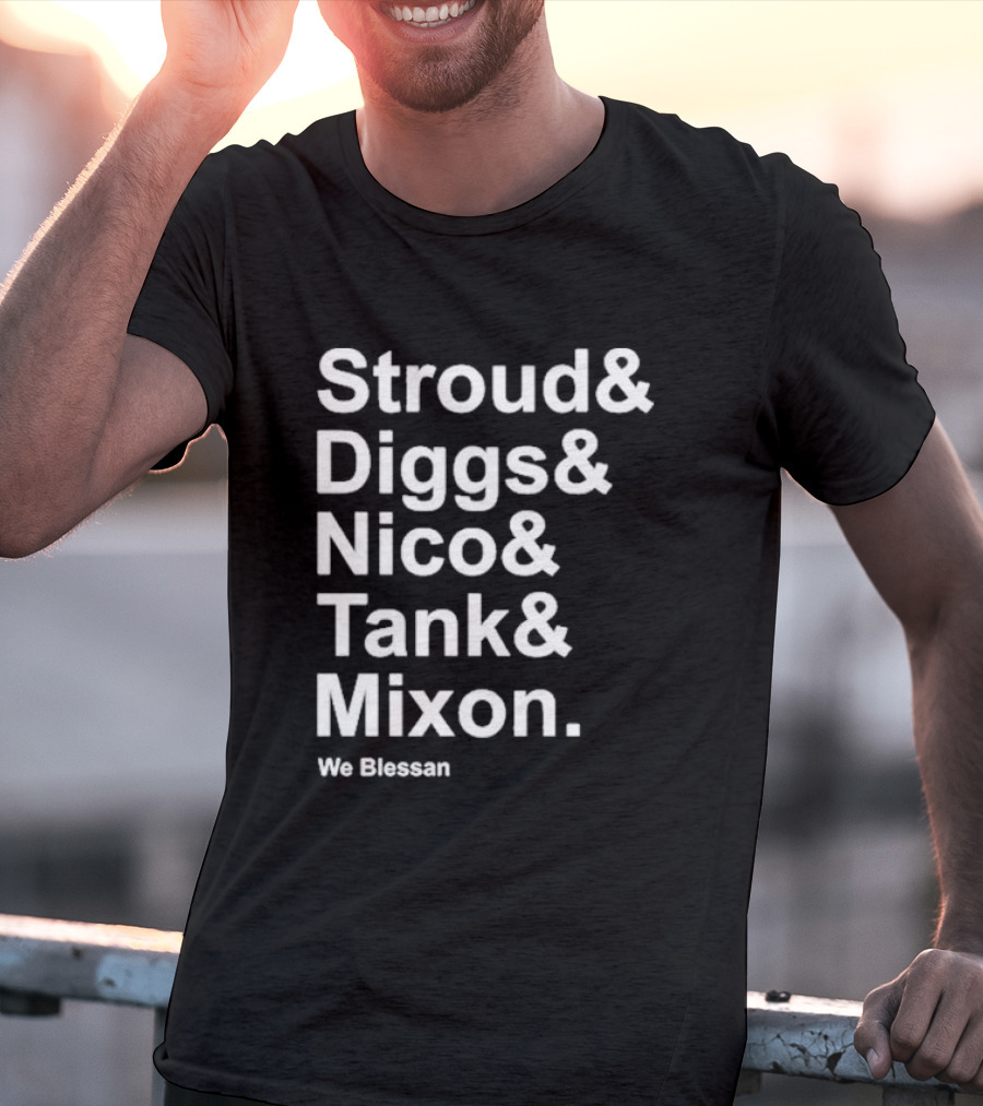 Houston Stressans Stroud Diggs Nico Tank Mixon We Blessan Football Names T-Shirt