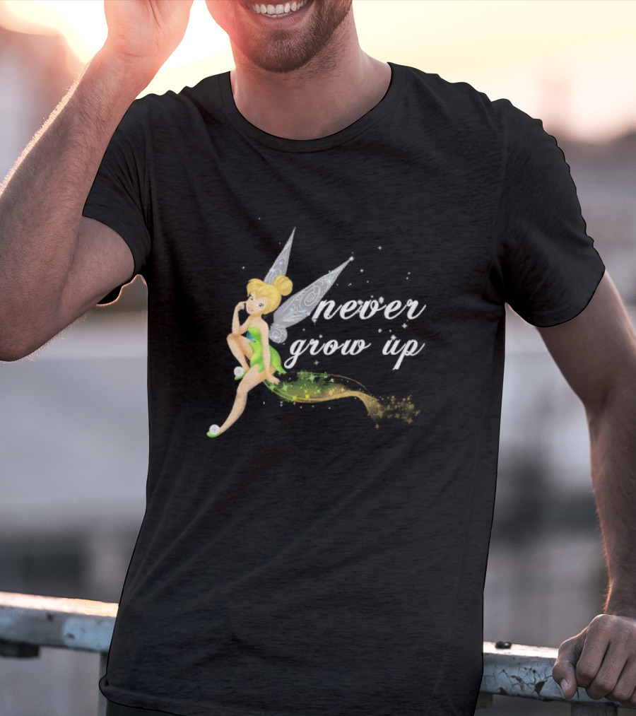 Tinkerbell Never Grow Up Fantasy Fairy Magic T-Shirt