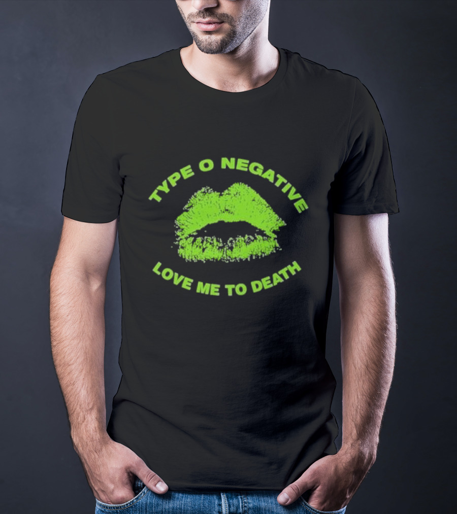 Type O Negative Love Me To Death Green Lips T-Shirt