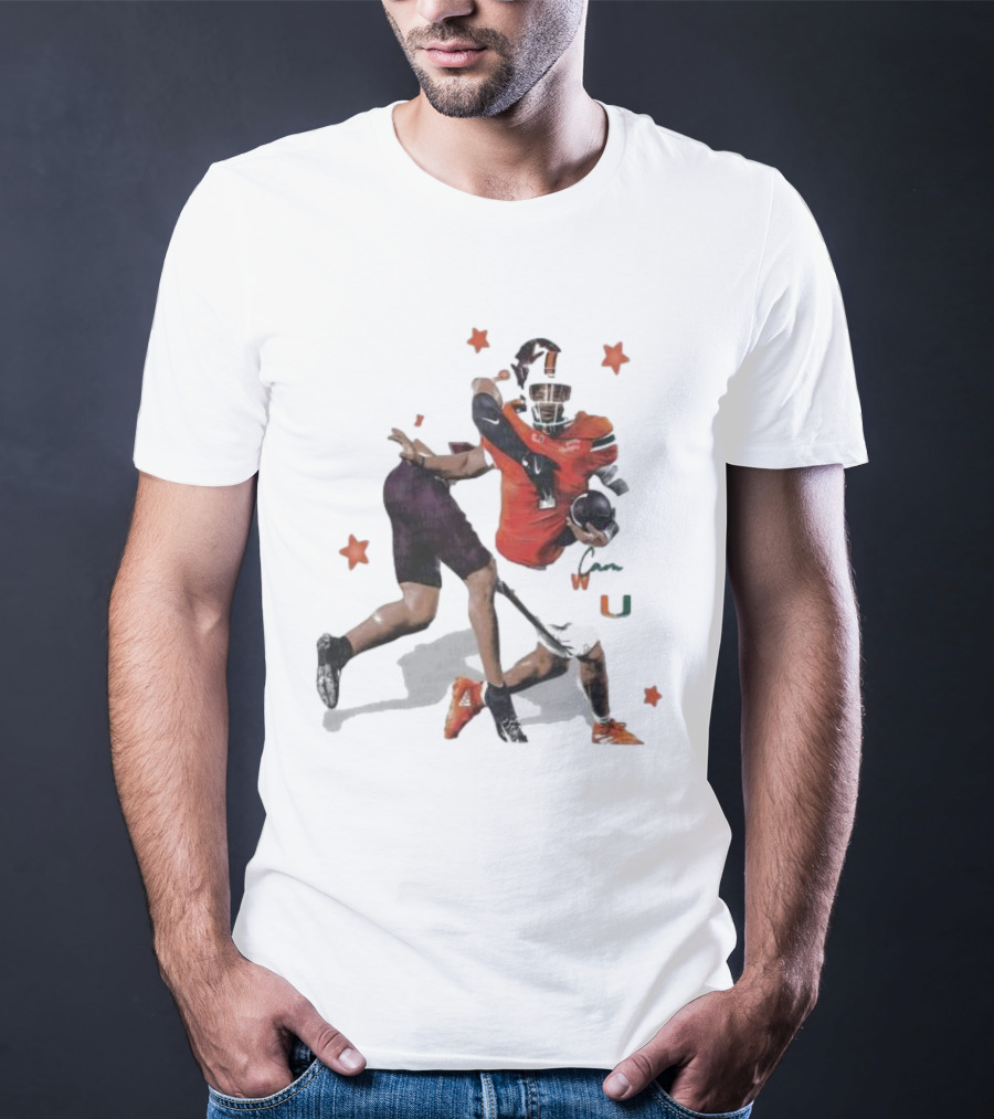 Gamechanger Shedeur Cam Ward Signature Football Play With Stars T-Shirt