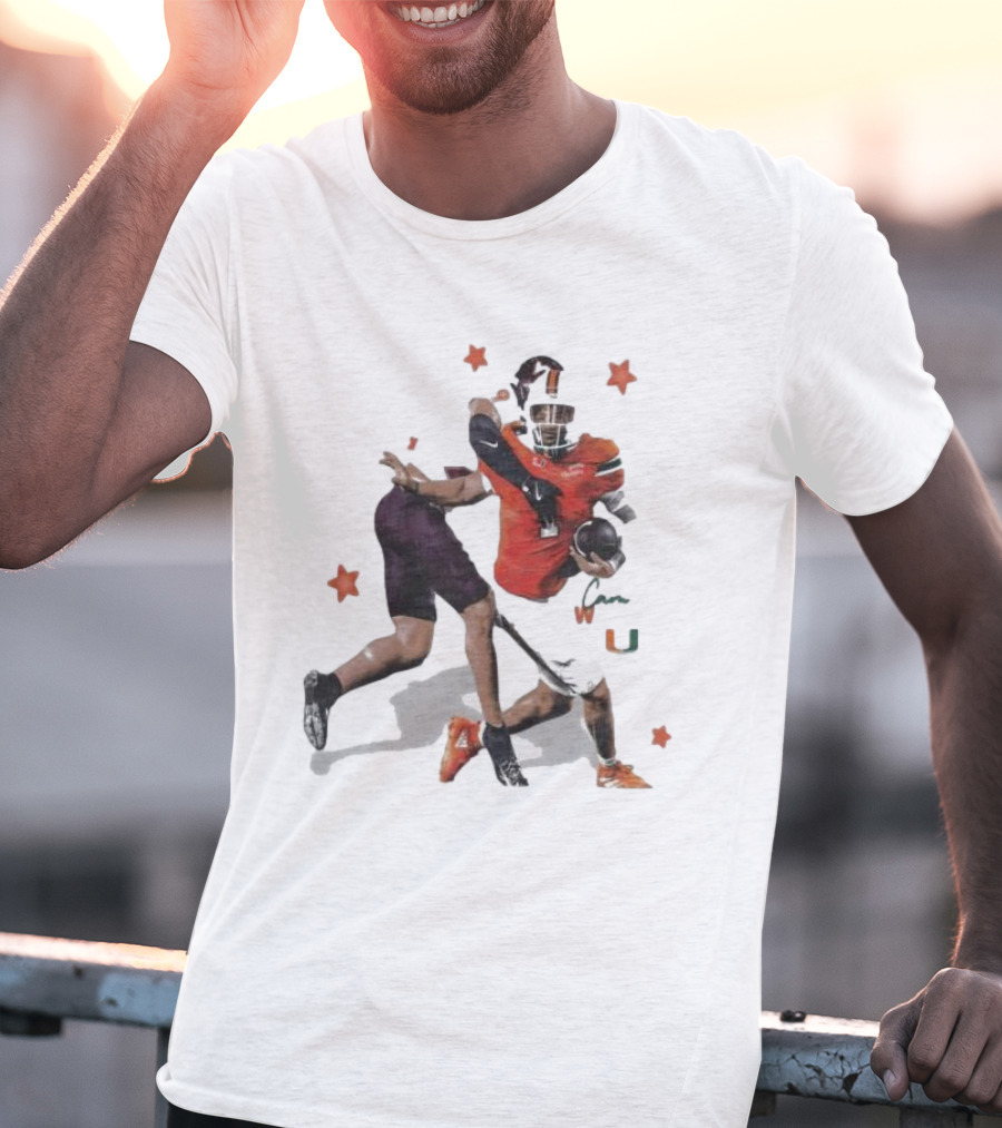 Gamechanger Shedeur Cam Ward Signature Football Play With Stars T-Shirt