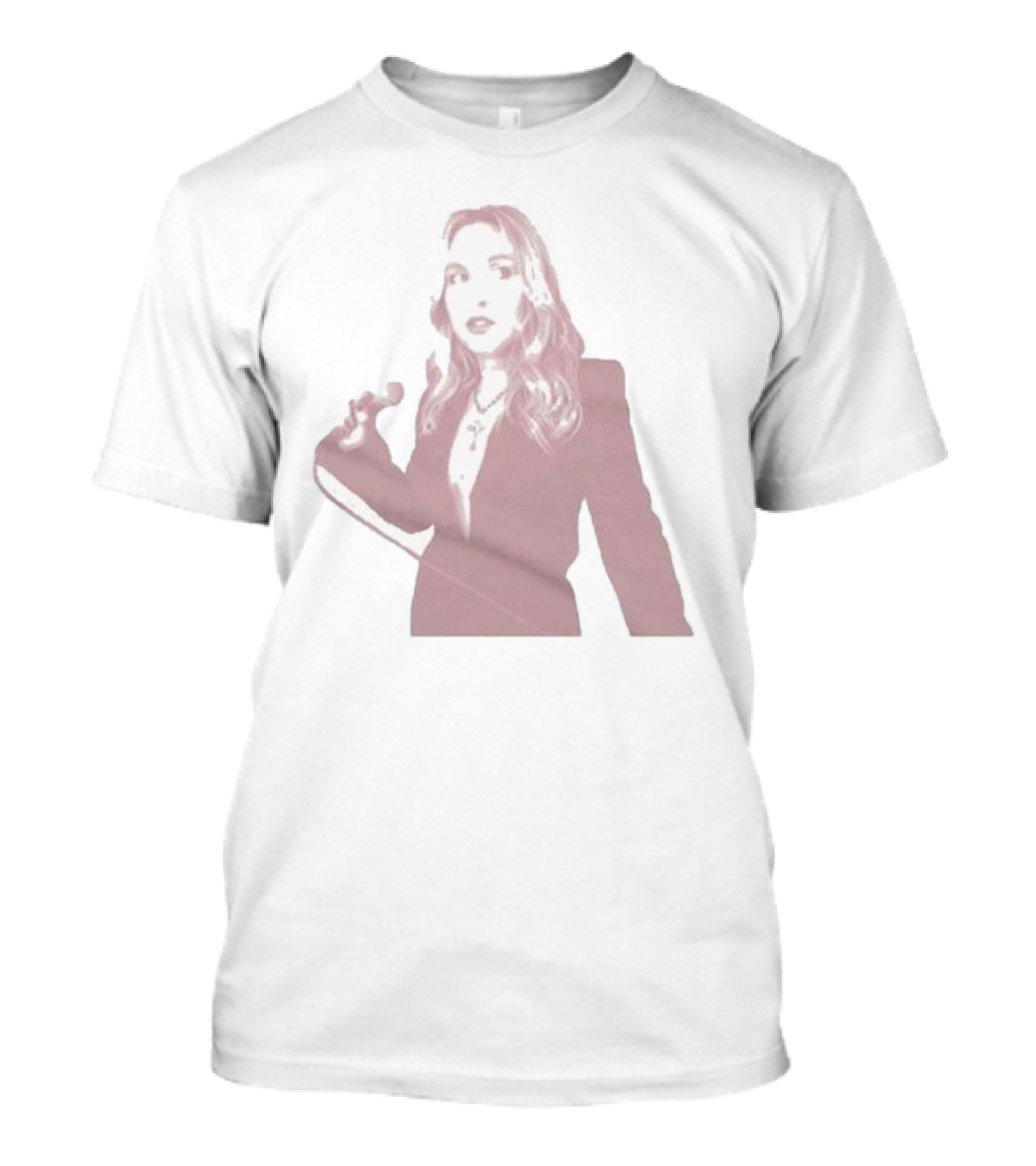 Taylor Tomlinson Pink Toned Image With Microphone T-Shirt