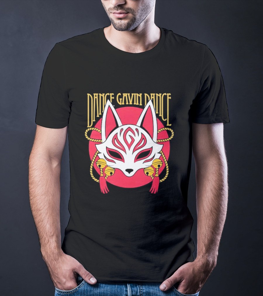 Dance Gavin Dance Kitsune Fox Mask With Bells T-Shirt