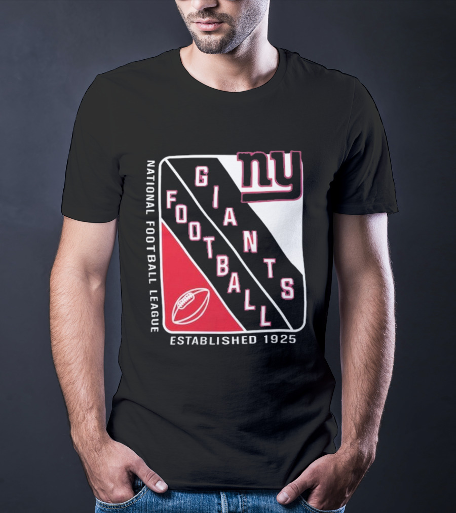 New York Giants National Football League Established 1925 Football Shield T-Shirt