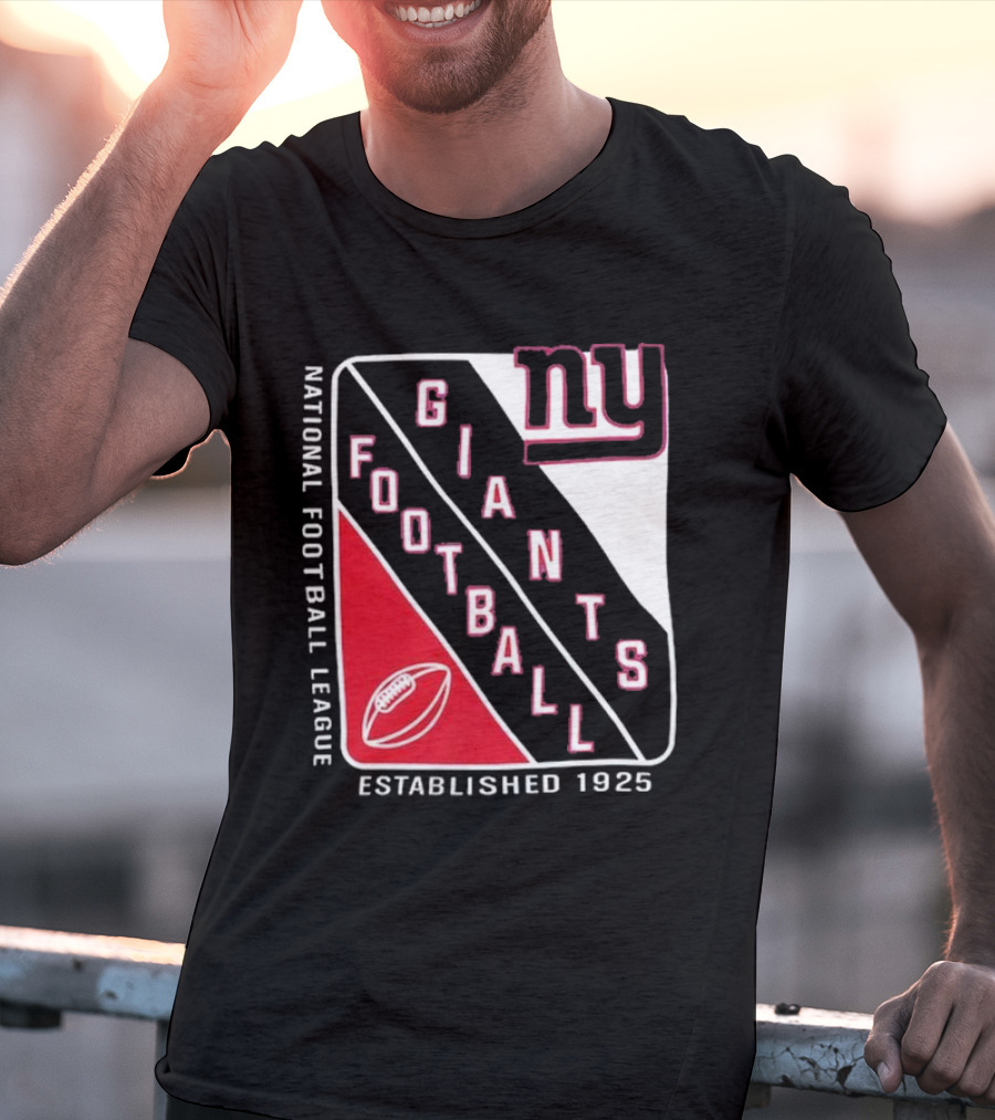 New York Giants National Football League Established 1925 Football Shield T-Shirt