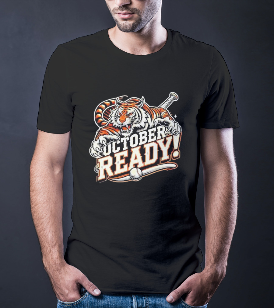 October Ready Fierce Baseball Tiger T-Shirt