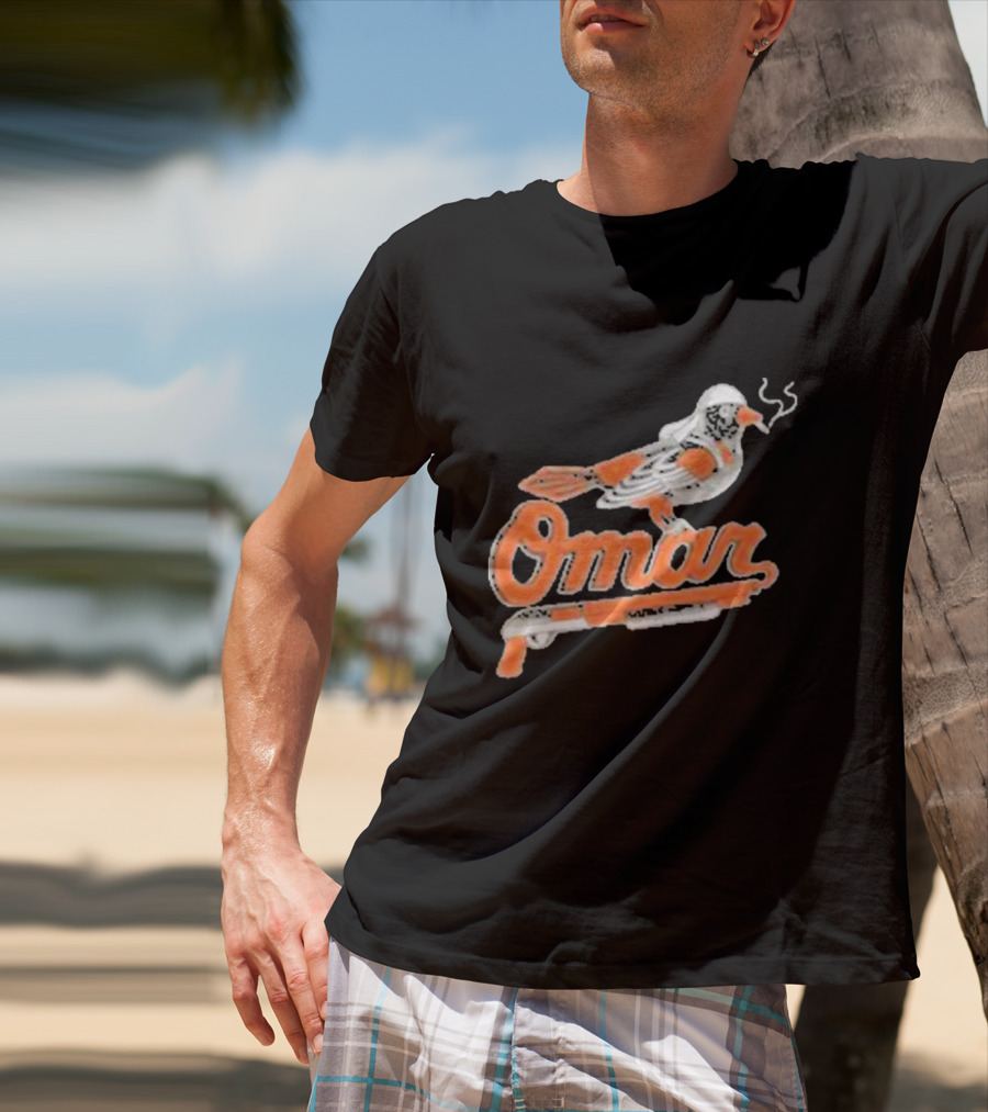 Omar Smoking Bird Perched On Shotgun Baltimore Oriole T-Shirt