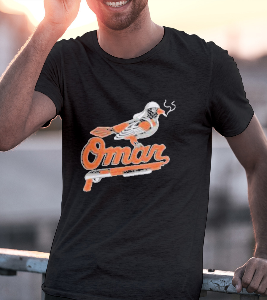 Omar Smoking Bird Perched On Shotgun Baltimore Oriole T-Shirt