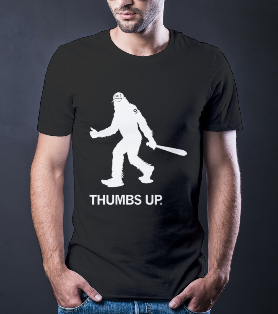 Raygunsite KC Bigfoot Thumbs Up With Baseball Bat T-Shirt