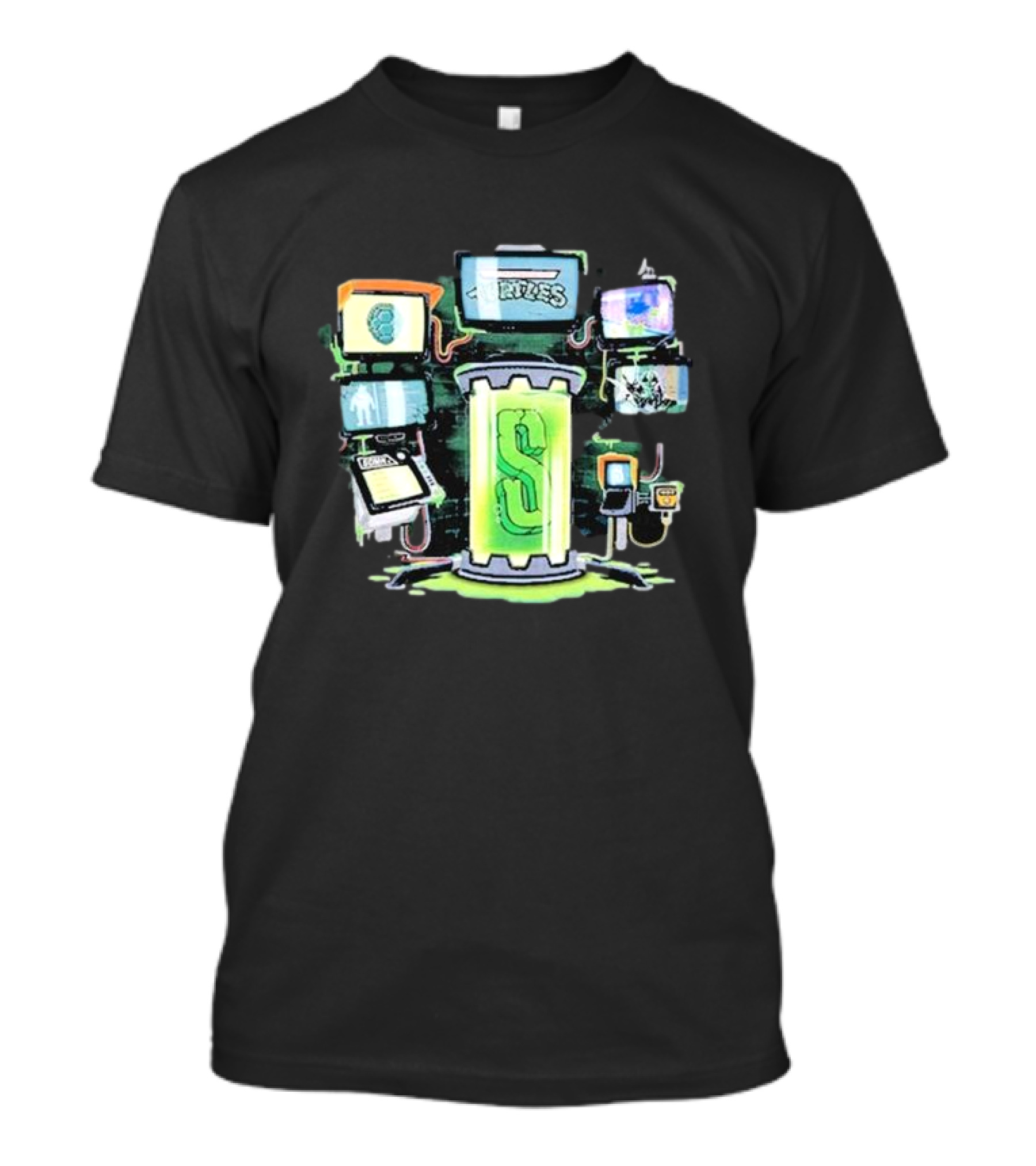 Sidemen Mutation Sci-Fi Tube With Screens And Green Elements T-Shirt