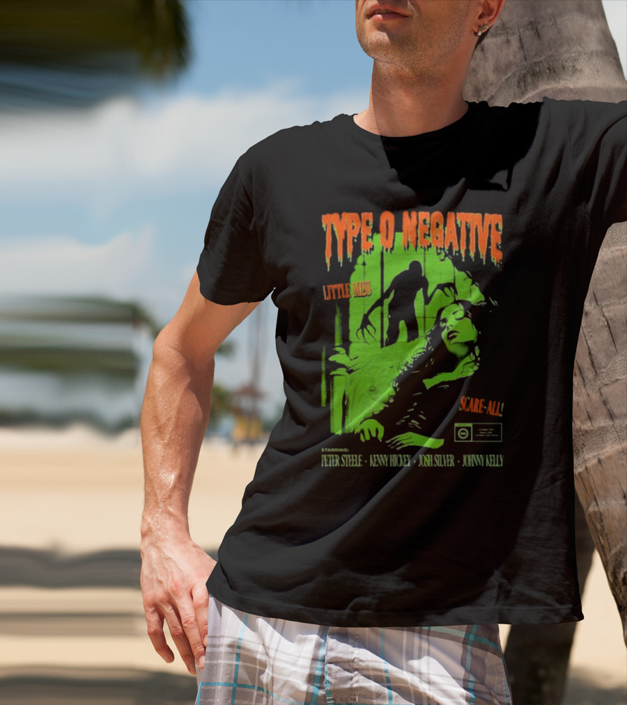 Type O Negative Little Miss Scare-All Horror Starring Peter Steele Kenny Hickey Josh Silver Johnny Kelly T-Shirt