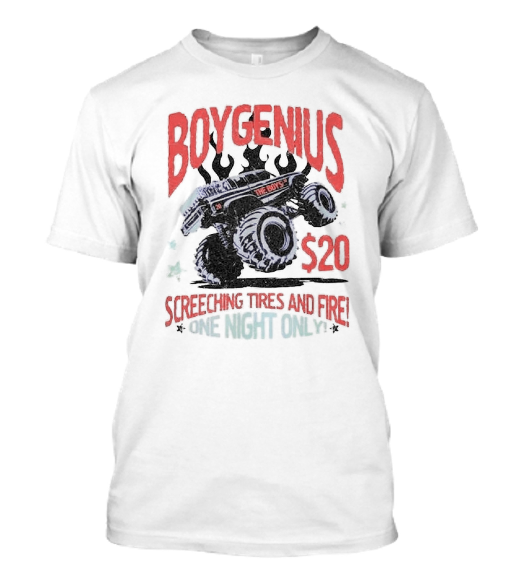 Boygenius $20 The Boys Screeching Tires And Fire One Night Only T-Shirt