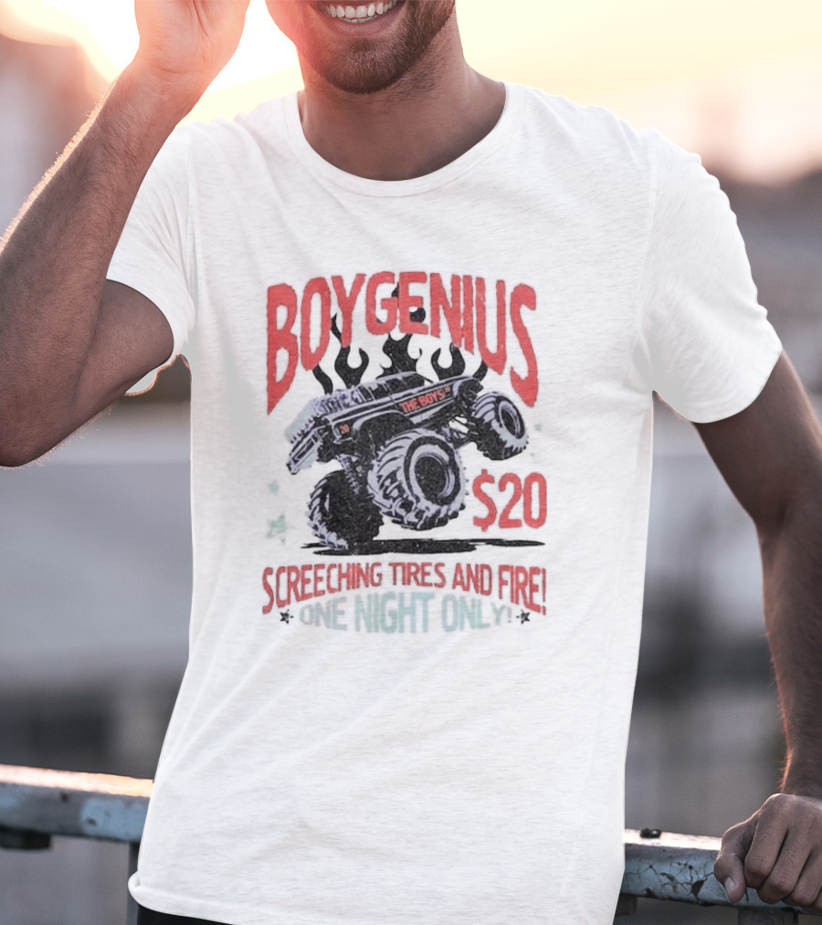 Boygenius $20 The Boys Screeching Tires And Fire One Night Only T-Shirt