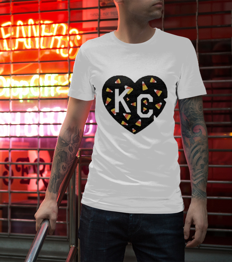 KC Heart Candy Corn T-Shirt