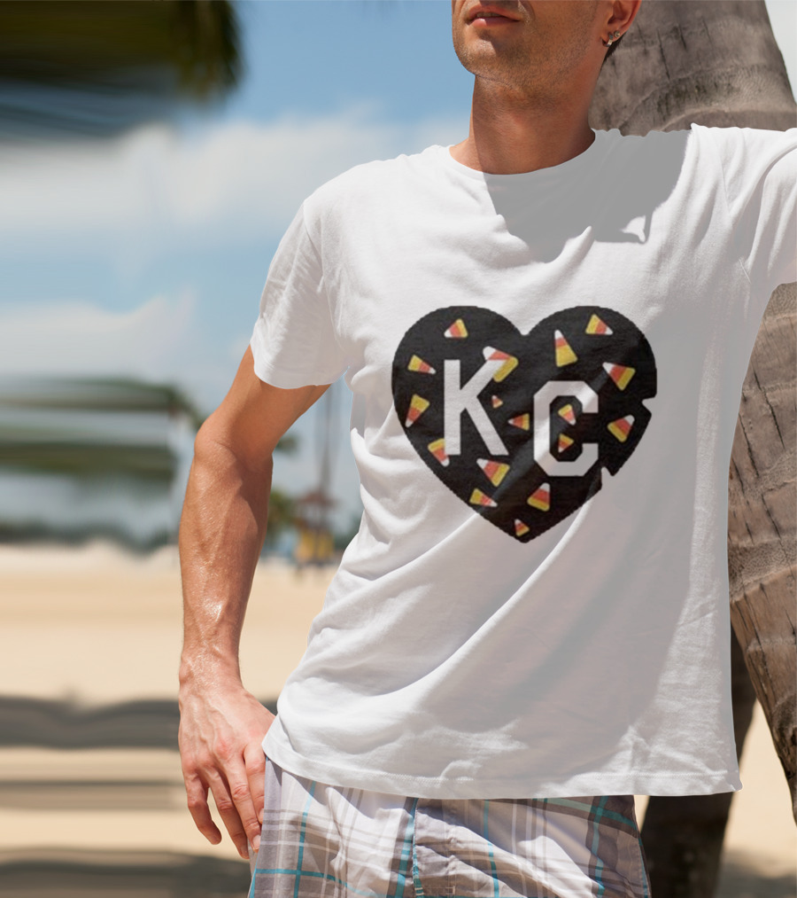 KC Heart Candy Corn T-Shirt