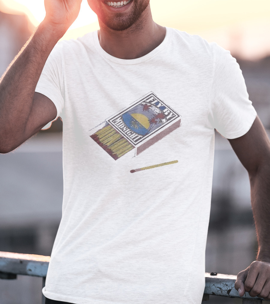 Fly By Midnight Matchbox With Sun And Palm Trees T-Shirt