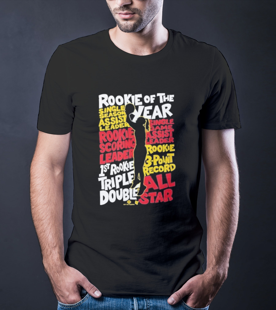 Caitlin Clark Rookie Of The Year Single Season And Game Assist Scoring Leader Triple Double 3-Point Record All Star Indiana Fever T-Shirt