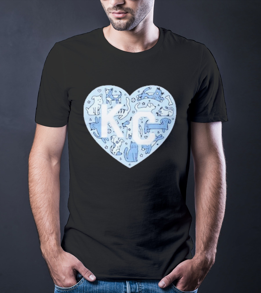 KC Pet Project Heart Cats Dogs Animal T-Shirt