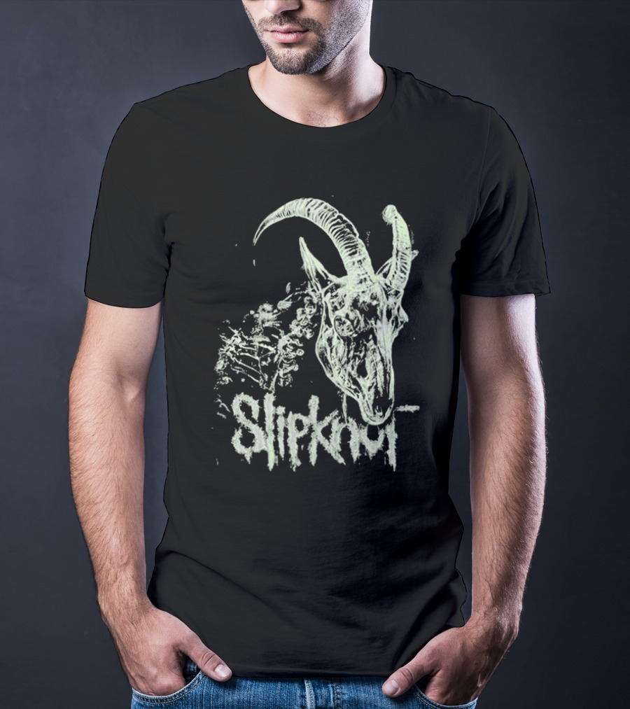 Slipknot Glow In The Dark Goat Skull Skeleton T-Shirt