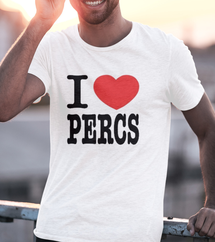 I Love Percs Ahh Tees Red Heart T-Shirt
