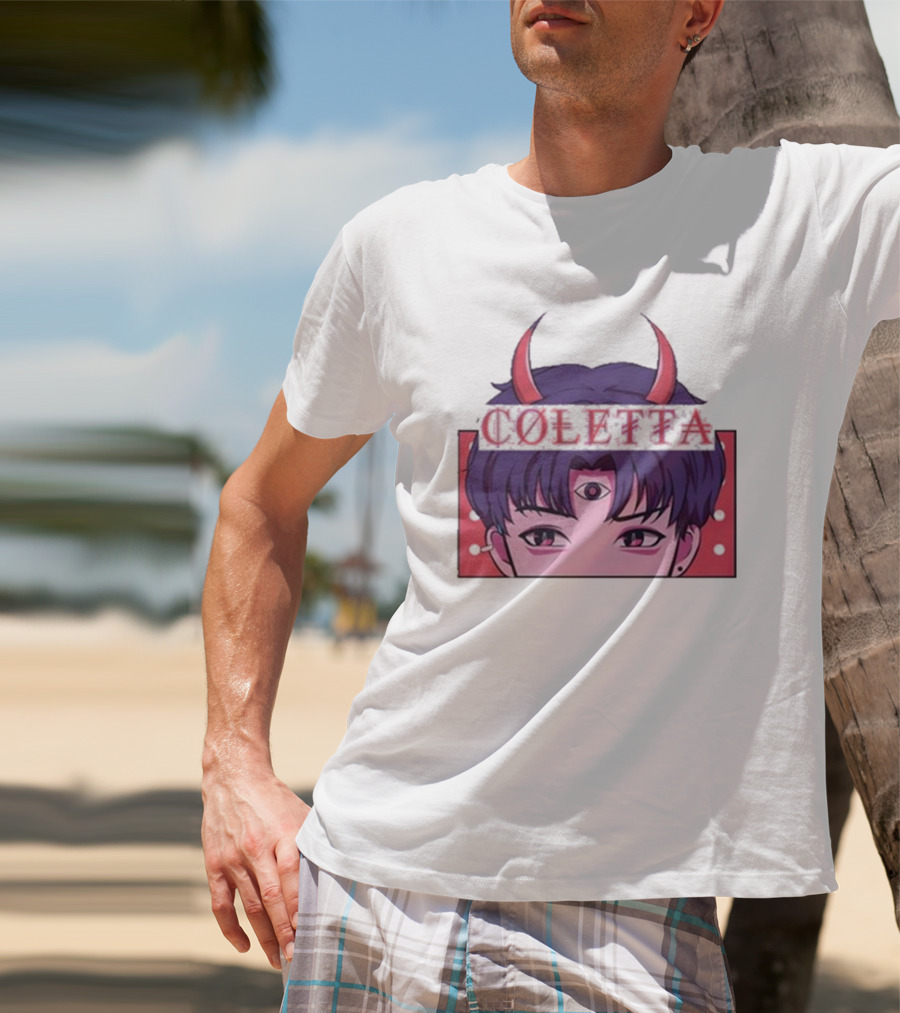Coletta Manga Anime Third Eye Red Horns T-Shirt