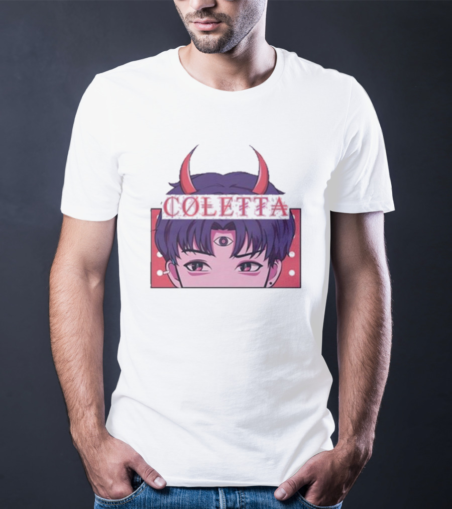 Coletta Manga Anime Third Eye Red Horns T-Shirt