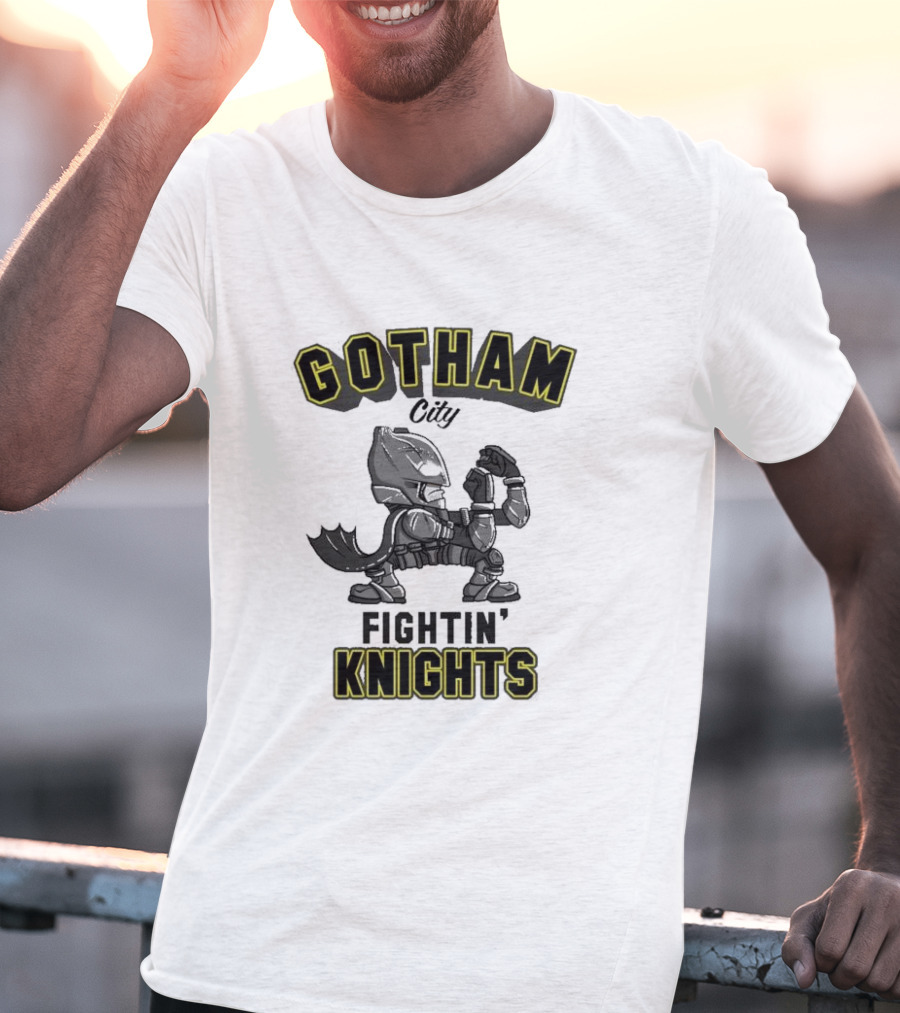 Gotham City Fightin’ Knights Batman Comic Style Armor Pose T-Shirt
